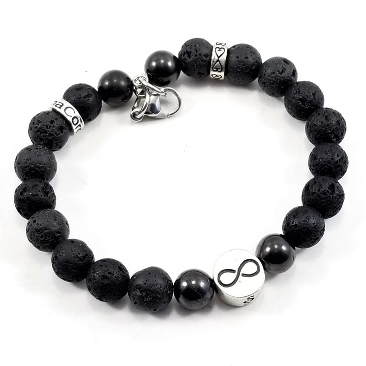 8mm Infinity Protection Balance SSHD Bracelet - Earth Frequency