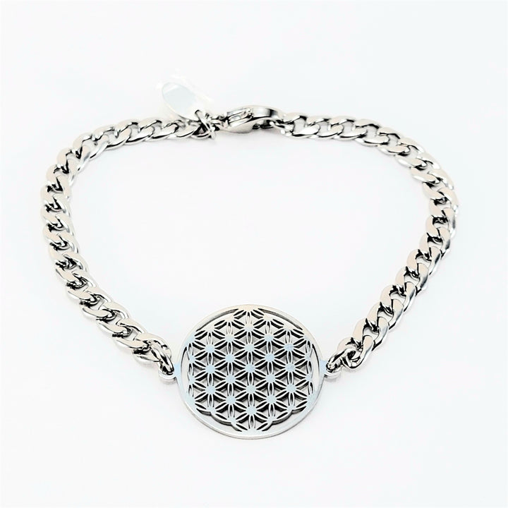 Flower of Life Frequency Bracelet - Silver