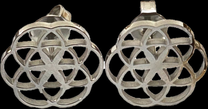 Seed of Life Earrings with 7.83Hz Frequency