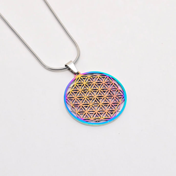 Lotus-Flower of Life Necklace - Earth Frequency Infused