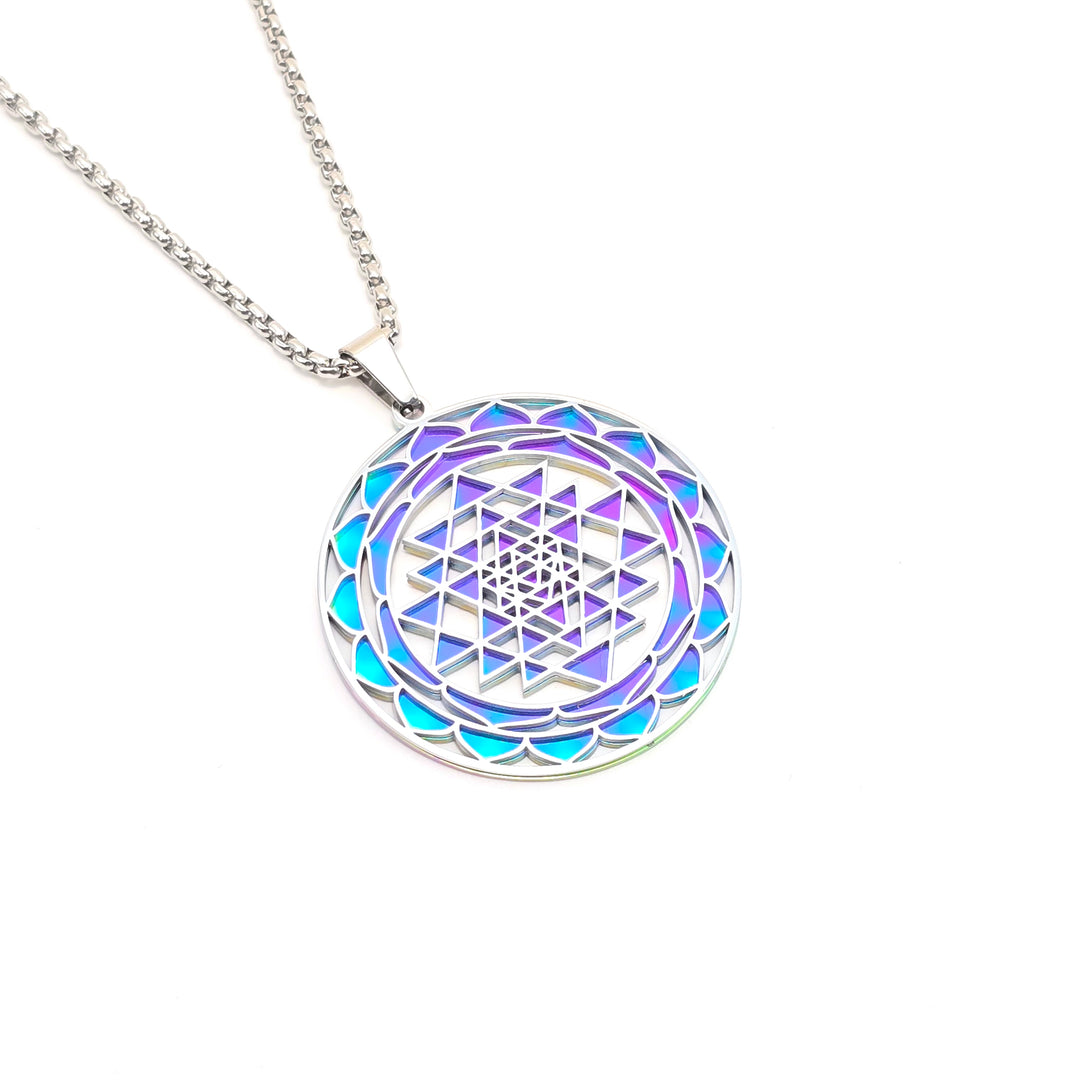 Sri Yantra 2-layer Necklace - Earth Frequency Infused