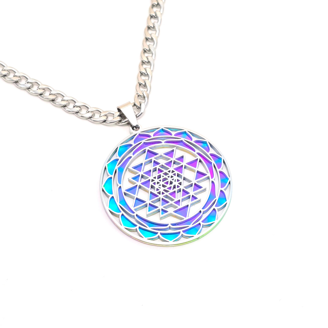 Sri Yantra 2-layer Necklace - Earth Frequency Infused