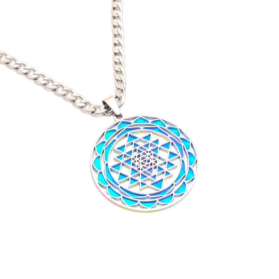 Sri Yantra 2-layer Necklace - Earth Frequency Infused