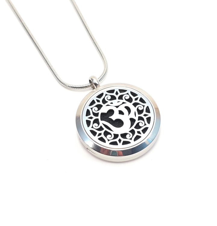 AUM (OM) Aromatherapy Locket 30mm - Earth Frequency Infused