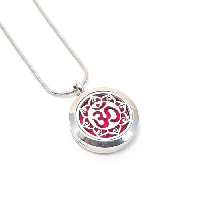 AUM (OM) Aromatherapy Locket 25mm - Earth Frequency Infused