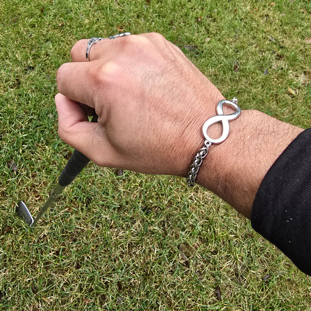 Bold Infinity Bracelet with 7.83Hz Grounding Frequency