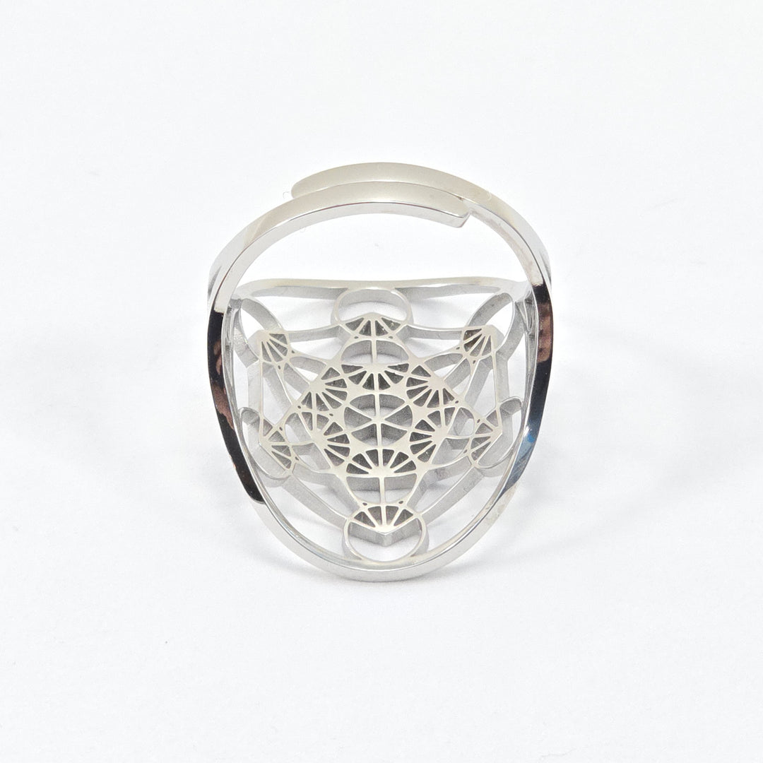 Metatron's Cube Ring with 7.83Hz Frequency