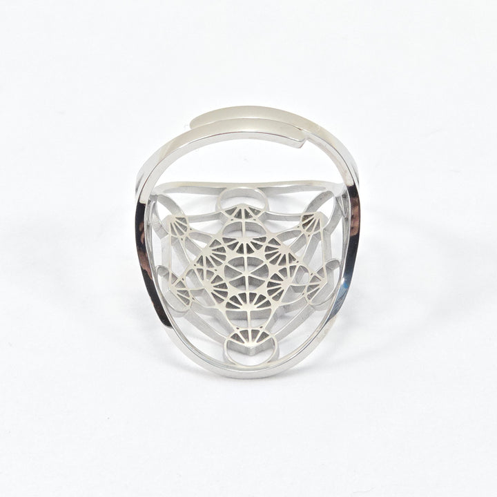 Metatron's Cube Ring with 7.83Hz Frequency