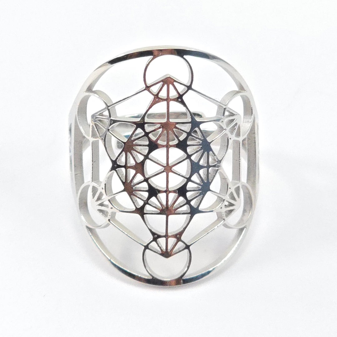 Metatron's Cube Ring with 7.83Hz Frequency