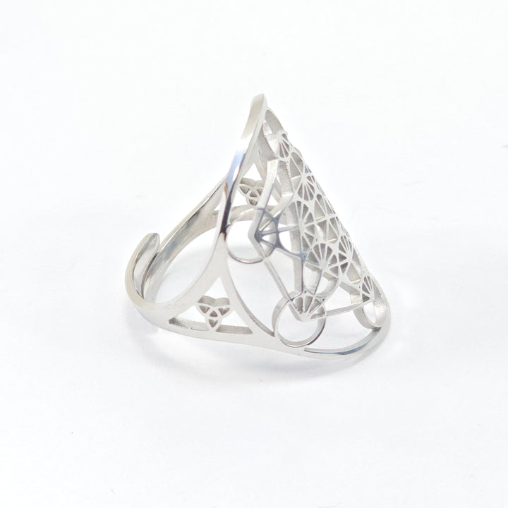 Metatron's Cube Ring with 7.83Hz Frequency