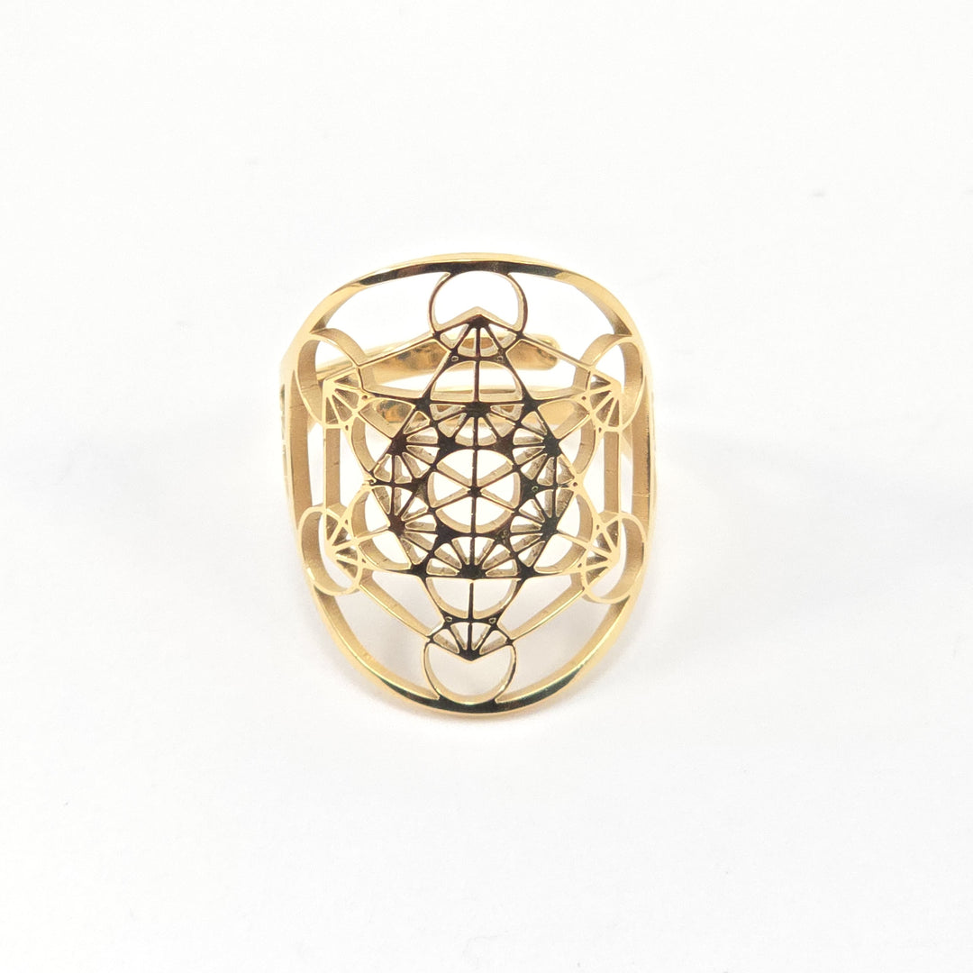 Metatron's Cube Ring with 7.83Hz Frequency