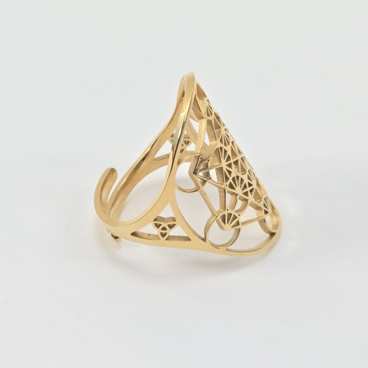 Metatron's Cube Ring with 7.83Hz Frequency