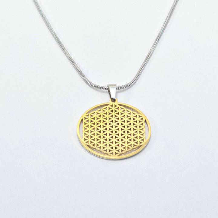 Metatron Flower Silver-Gold - Earth Frequency Infused