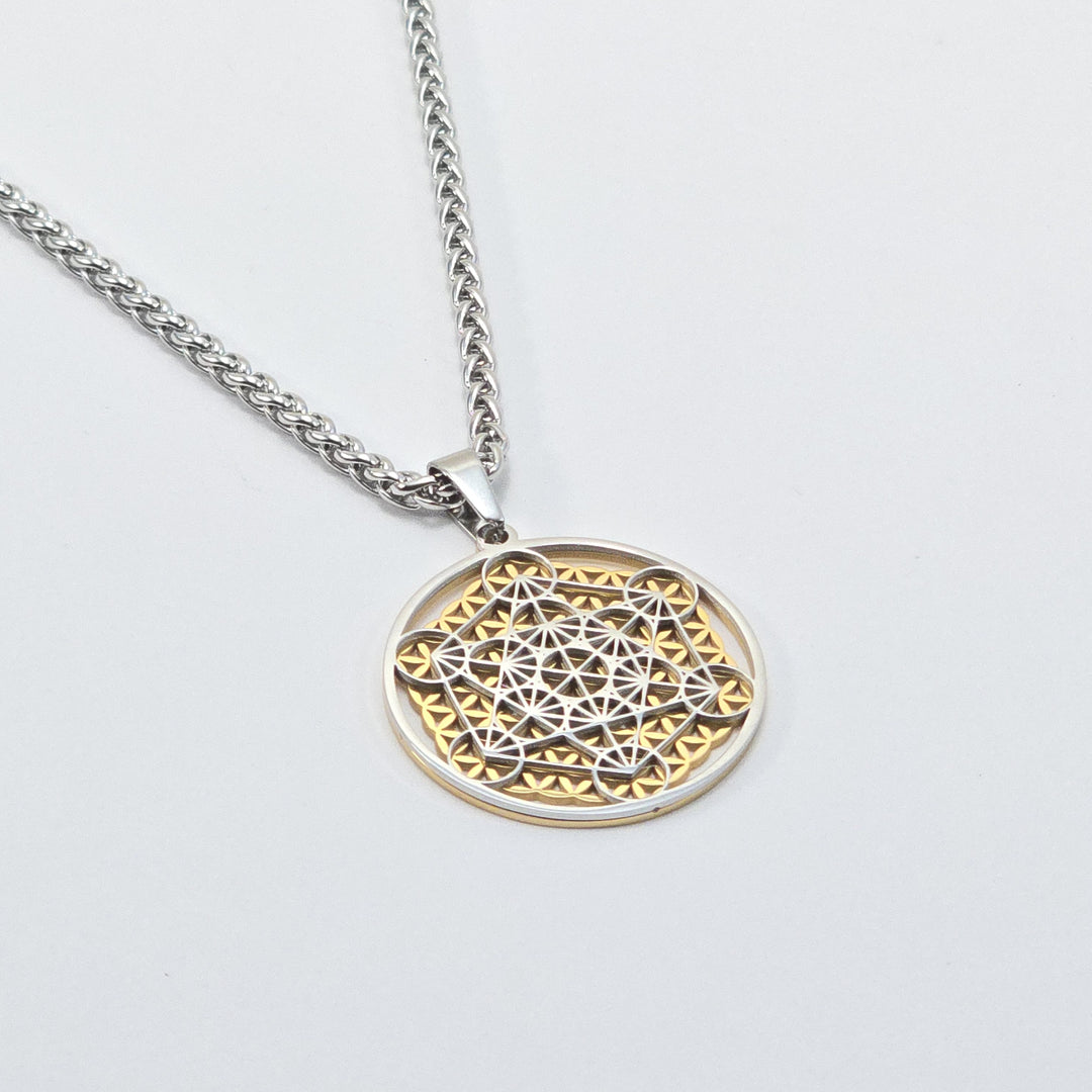 Metatron Flower Silver-Gold - Earth Frequency Infused
