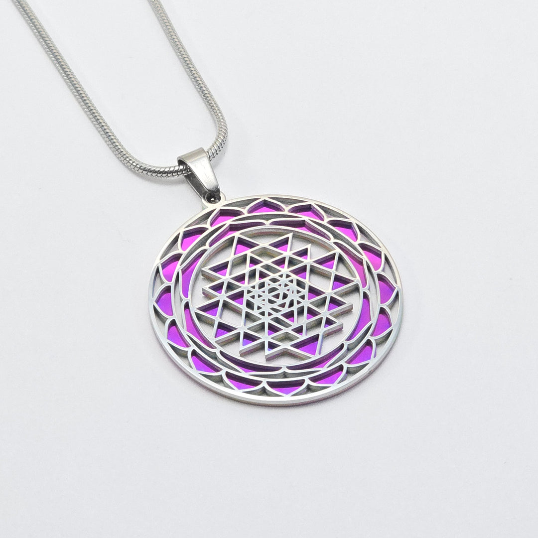 Sri Yantra 2-layer Necklace - Earth Frequency Infused