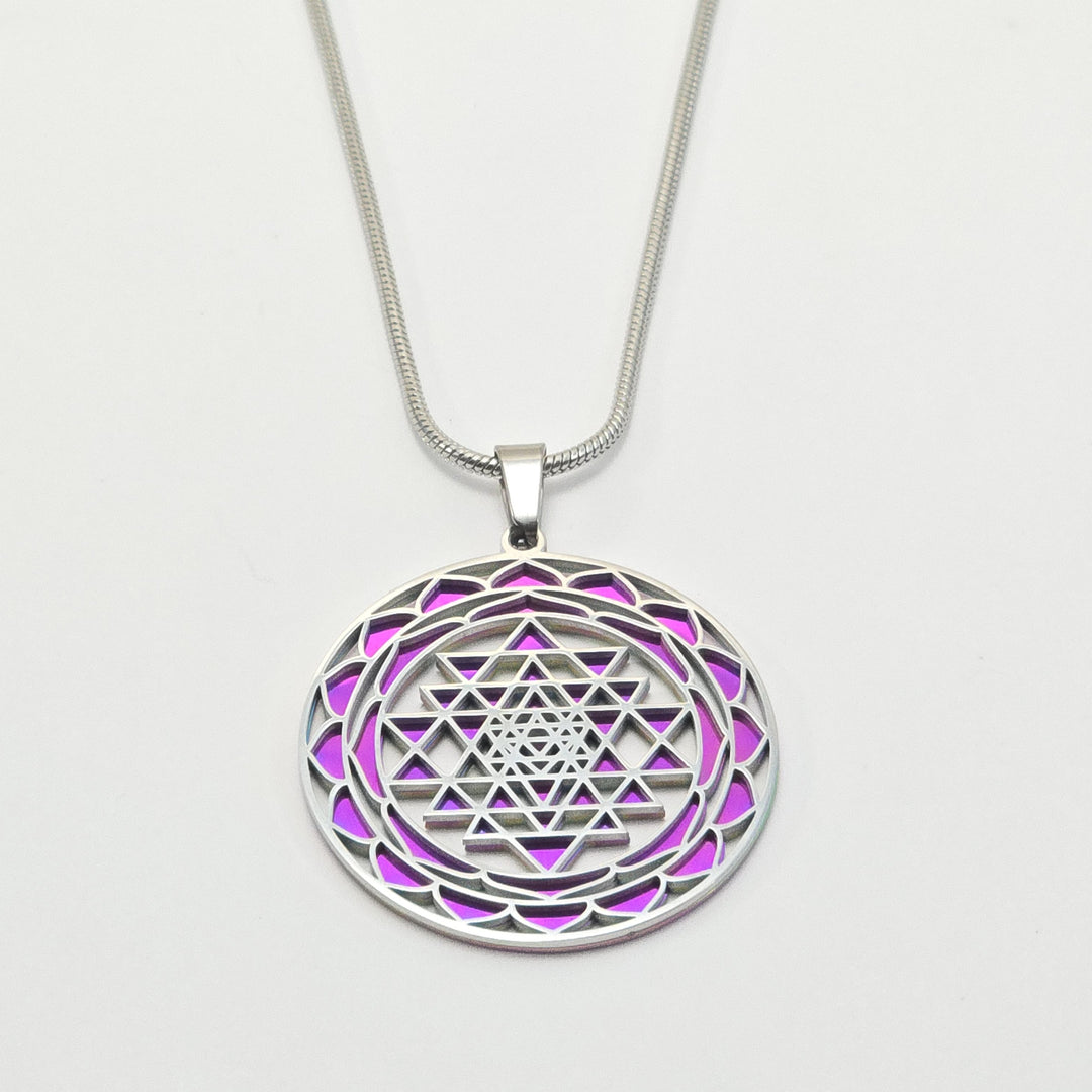 Sri Yantra 2-layer Necklace - Earth Frequency Infused
