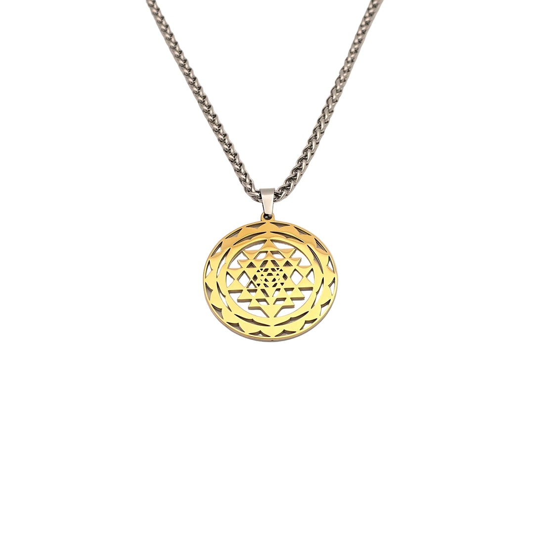 Sri Yantra SG 2-layer Necklace - Earth Frequency Infused -New