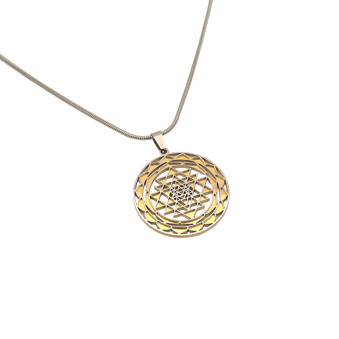 Sri Yantra SG 2-layer Necklace - Earth Frequency Infused -New