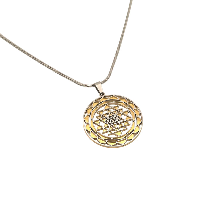 Sri Yantra SG 2-layer Necklace - Earth Frequency Infused -New