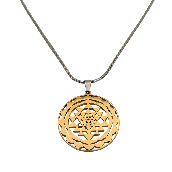 Sri Yantra SG 2-layer Necklace - Earth Frequency Infused -New