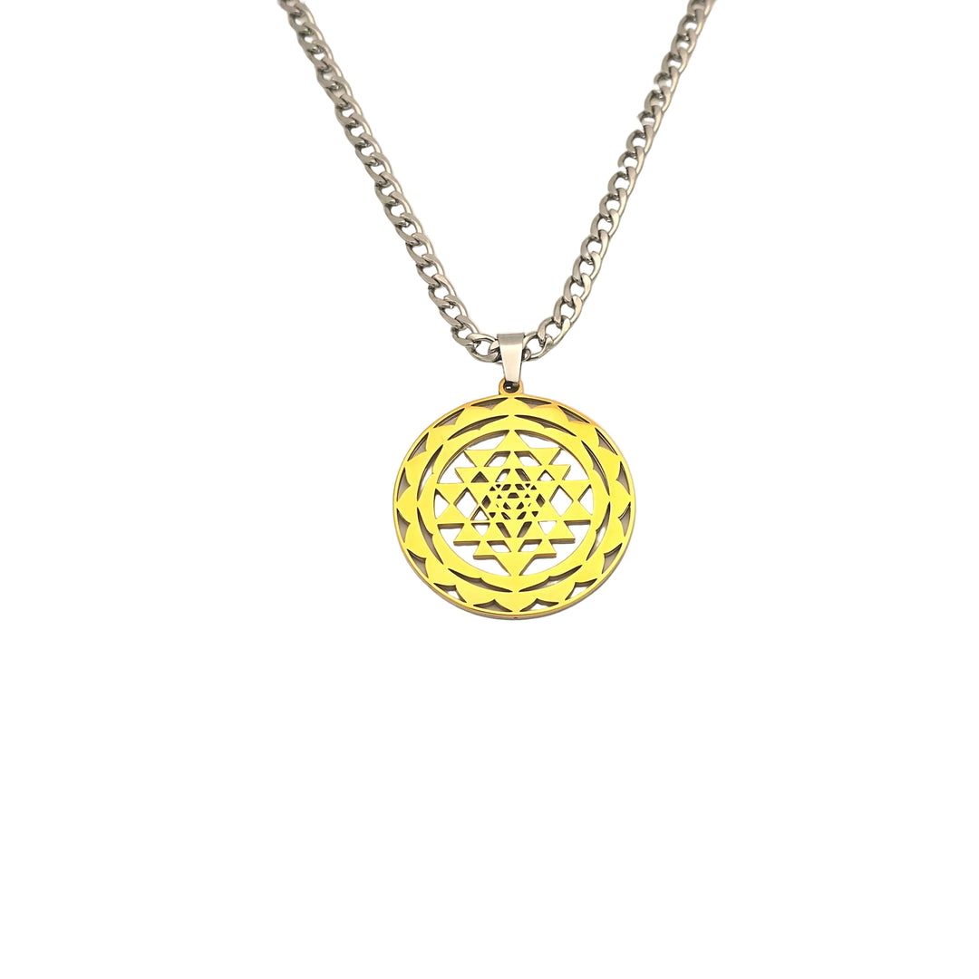 Sri Yantra SG 2-layer Necklace - Earth Frequency Infused -New
