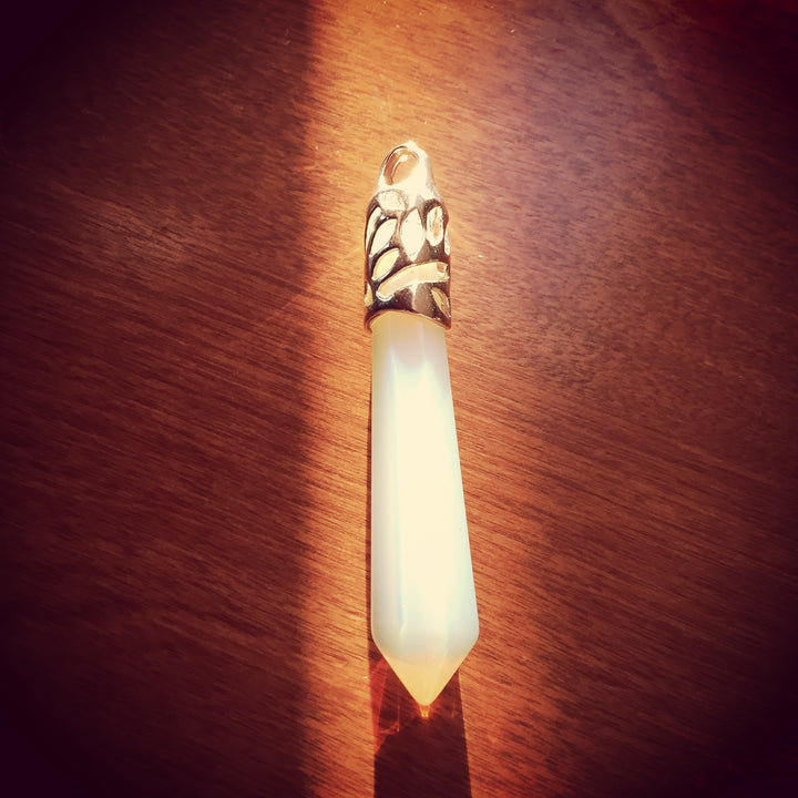 Opalite Long Prism Point Gemstone Pendant