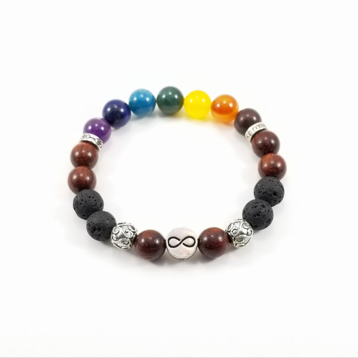 10mm Triquetra/Infinity Chakra Bracelet