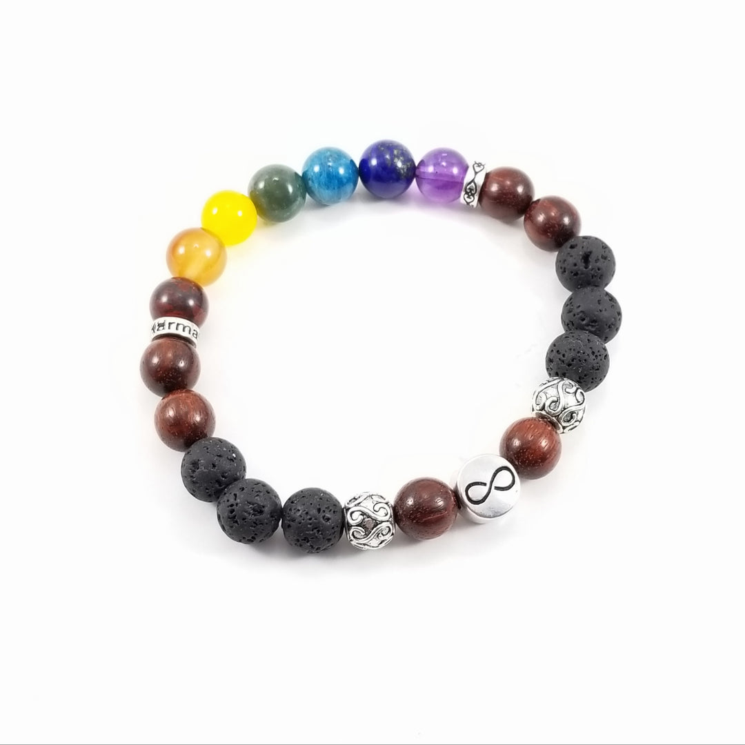 10mm Triquetra/Infinity Chakra Bracelet