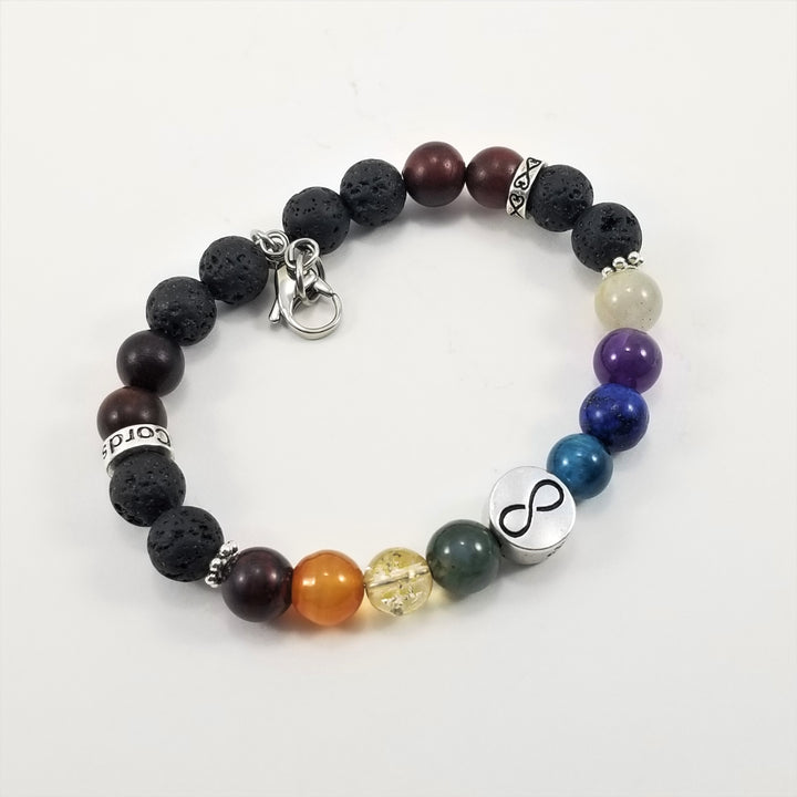 8mm Triquetra/Infinity Chakra SSHD Bracelet