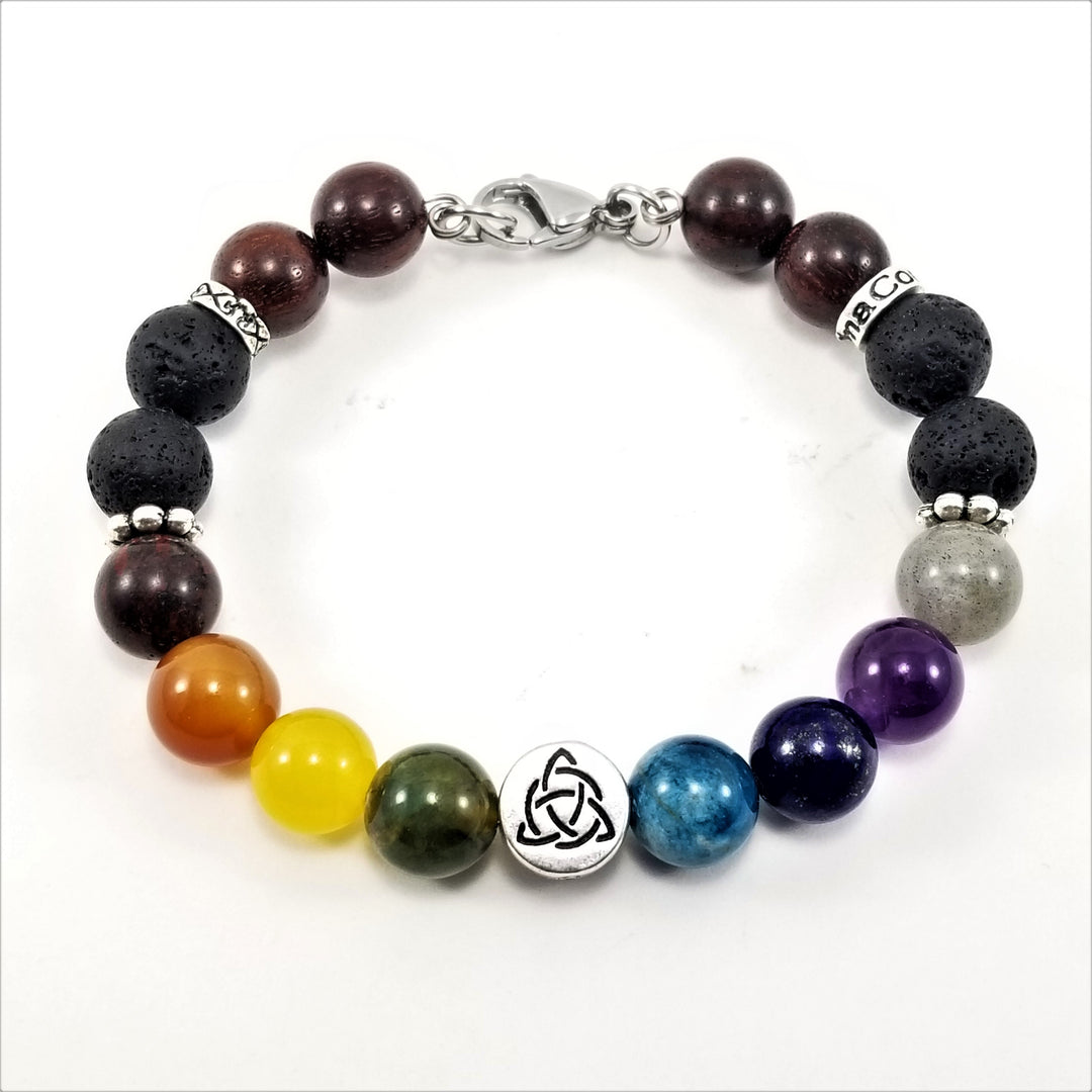 10mm Triquetra Infinity Chakra SSHD Bracelet