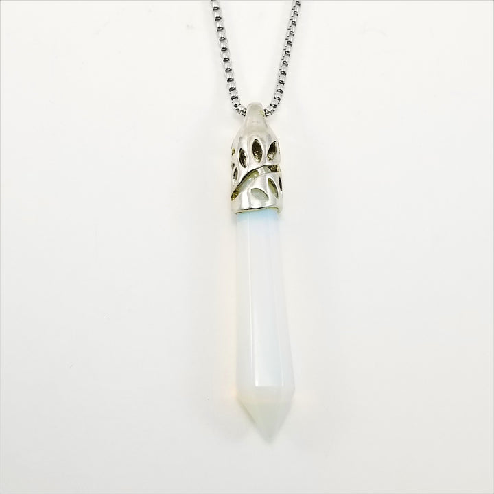 Opalite Long Prism Point Gemstone Pendant/Necklace