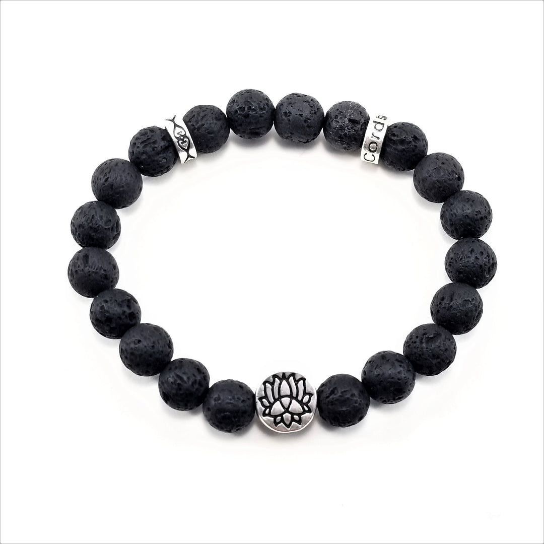 Lotus Lava Rock Bracelet - 8mm