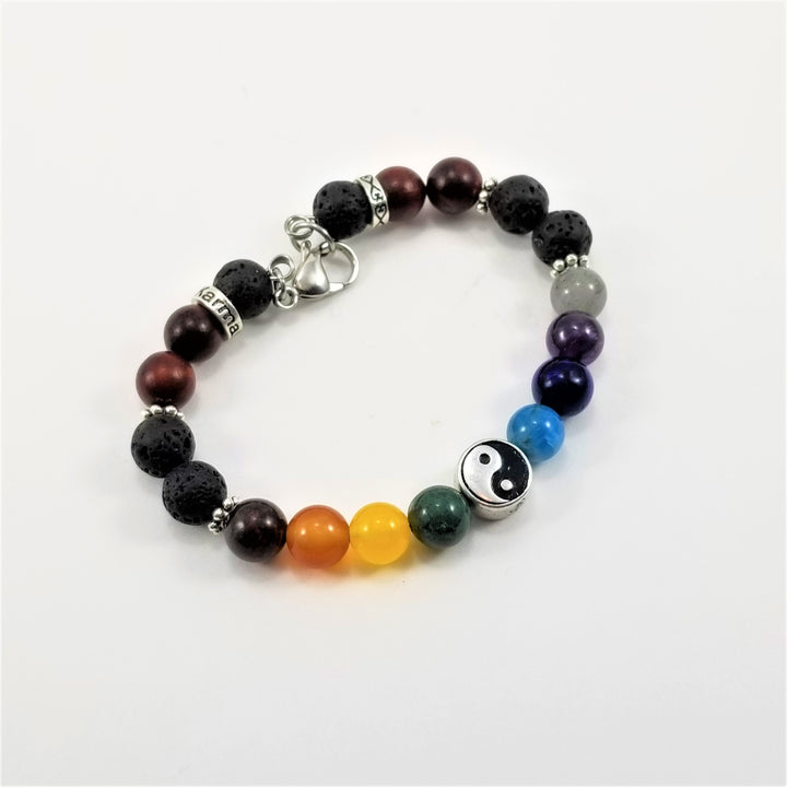 8mm Yin & Yang Chakra SSHD Bracelet