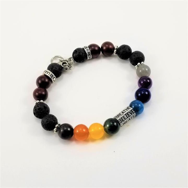 8mm Six Words Chakra SSHD Bracelet