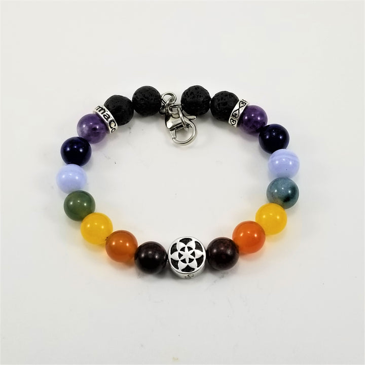 Seed of Life Peace Chakra SSHD Bracelet - 8mm