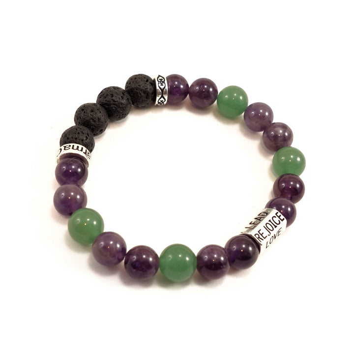 8mm Six Words, Peace & Calming Bracelet