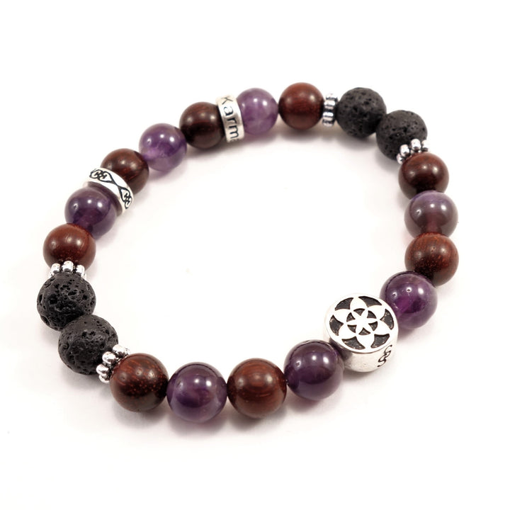 8mm Seed of Life Peace Bracelet