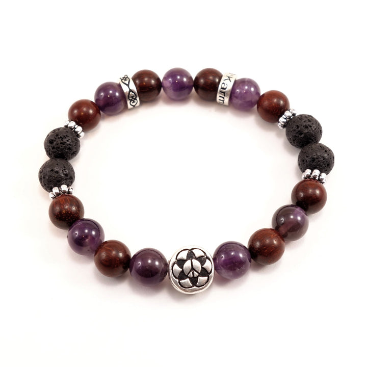 8mm Seed of Life Peace Bracelet