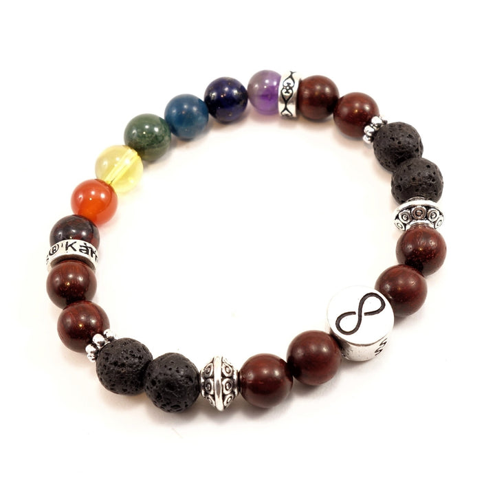 8mm Triquetra/Infinity Chakra Bracelet