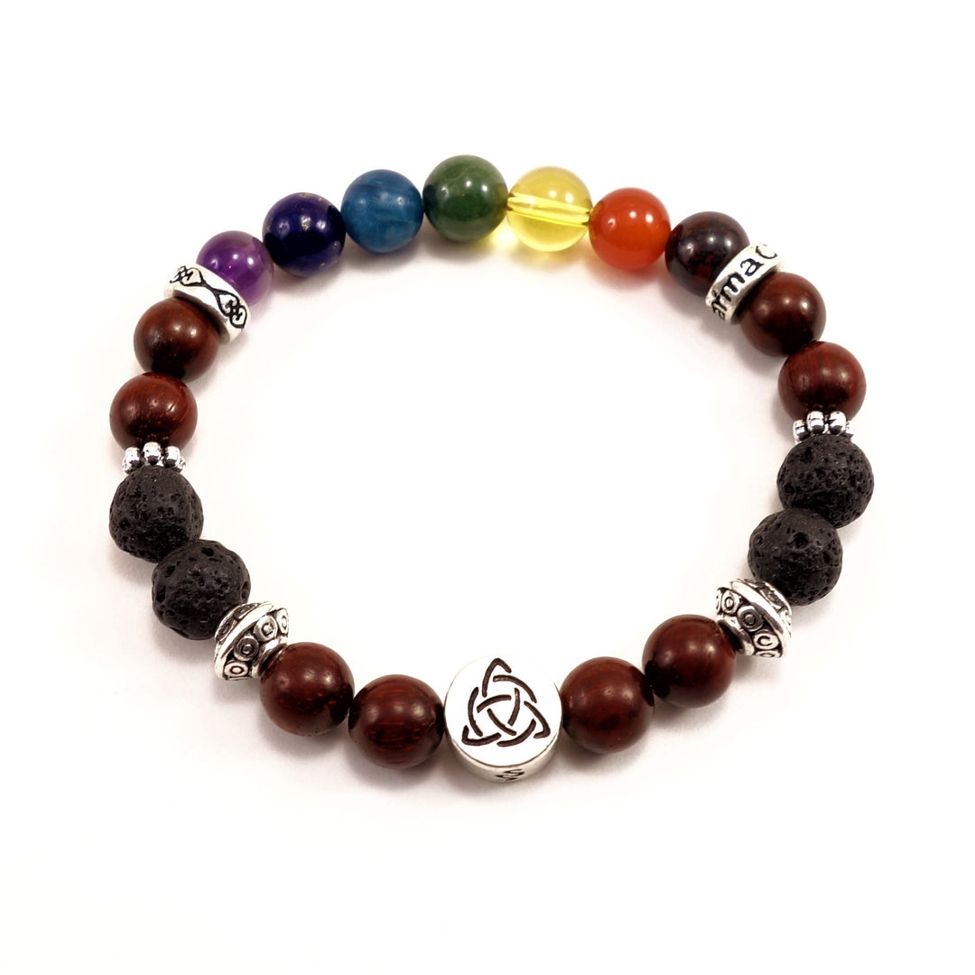 8mm Triquetra/Infinity Chakra Bracelet