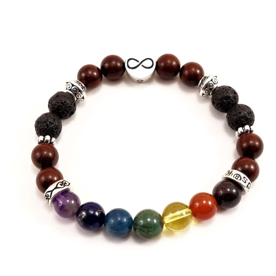 8mm Triquetra/Infinity Chakra Bracelet