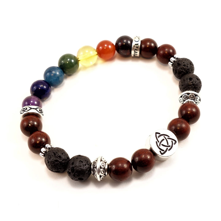 8mm Triquetra/Infinity Chakra Bracelet