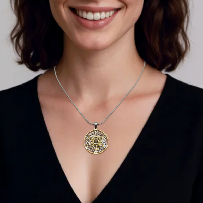 Metatron Flower Gold-Silver - Earth Frequency Infused