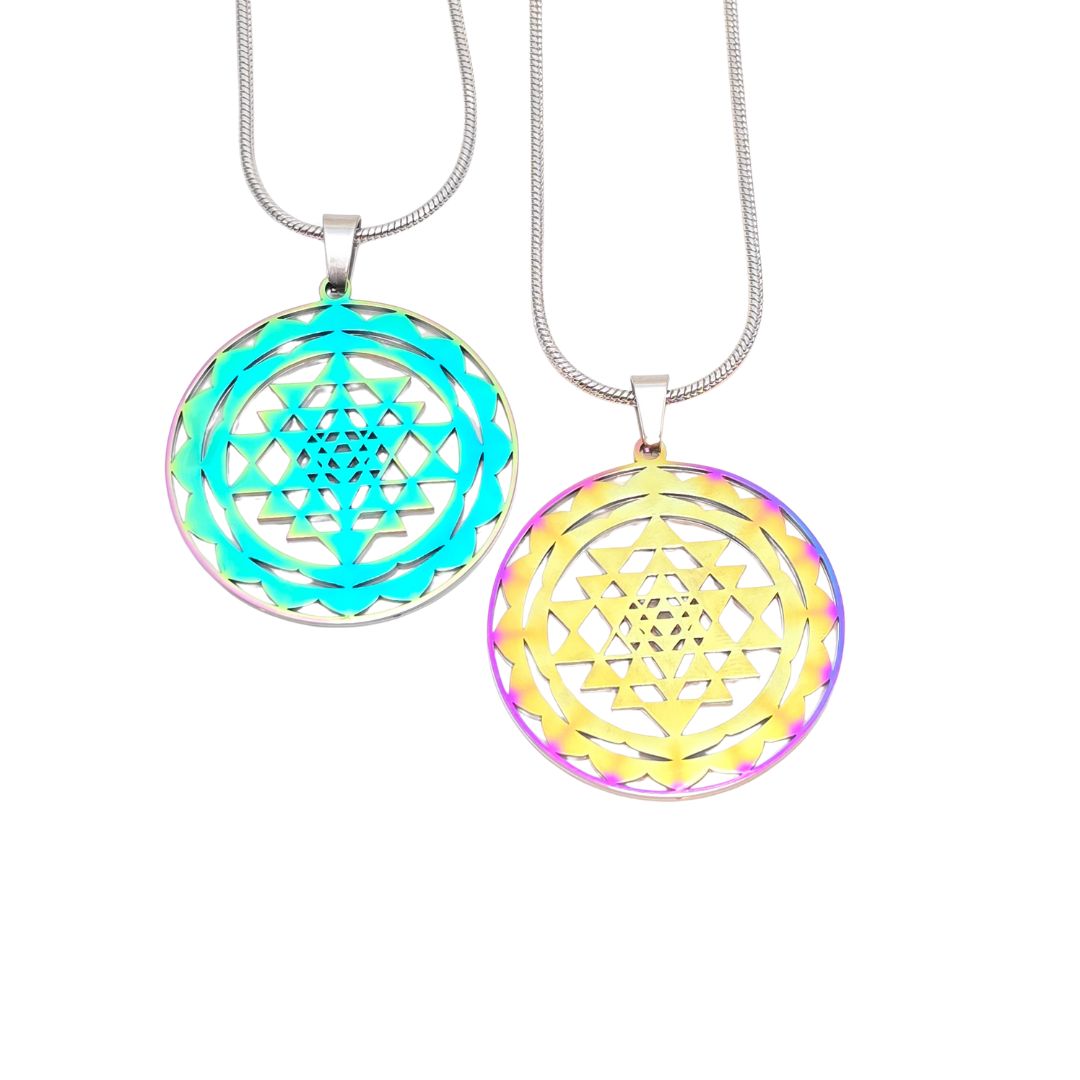 Sri Yantra 2-layer Necklace - Earth Frequency Infused