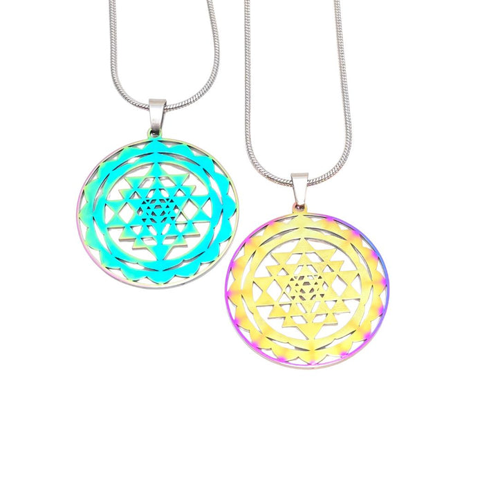 Sri Yantra 2-layer Necklace - Earth Frequency Infused