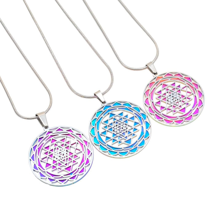 Sri Yantra 2-layer Necklace - Earth Frequency Infused