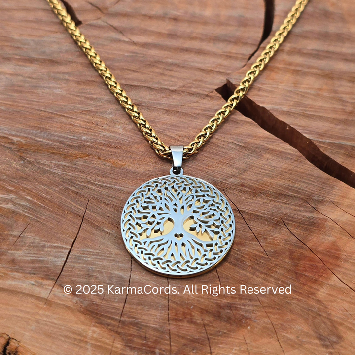 Tree of Life Silver-Gold - Earth Frequency Infused