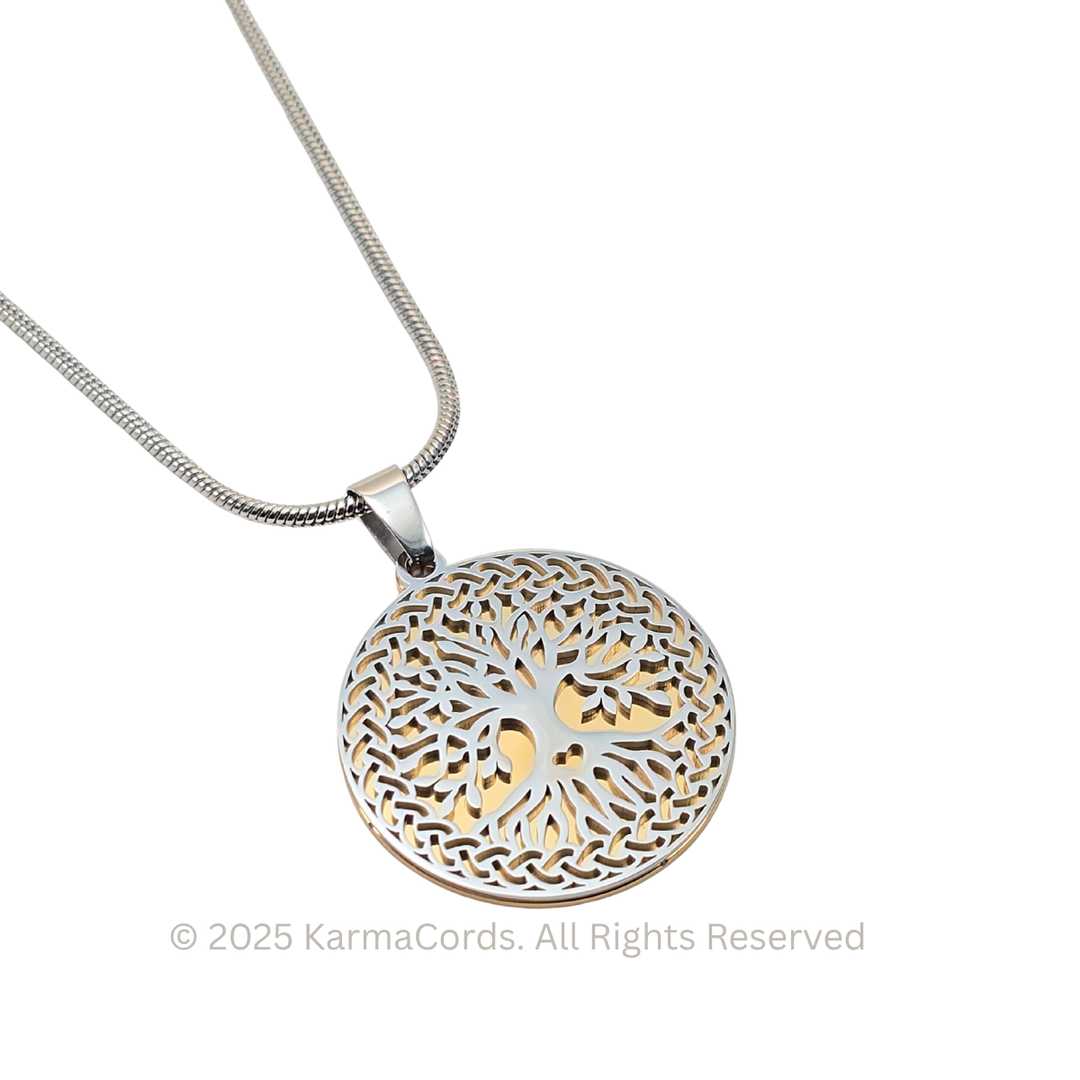 Tree of Life Silver-Gold - Earth Frequency Infused
