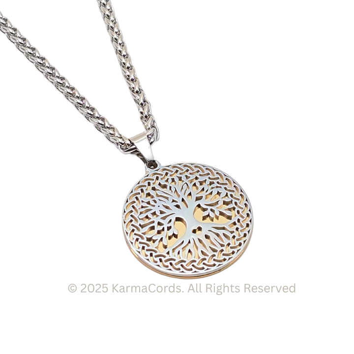 Tree of Life Silver-Gold - Earth Frequency Infused