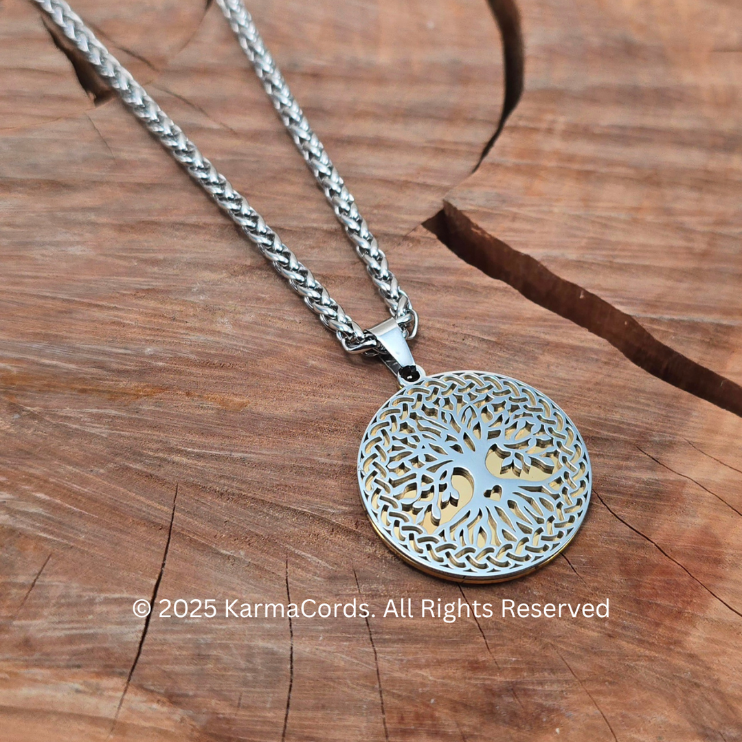 Tree of Life Silver-Gold - Earth Frequency Infused